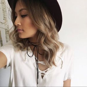 Brandy Melville Lace Up Top